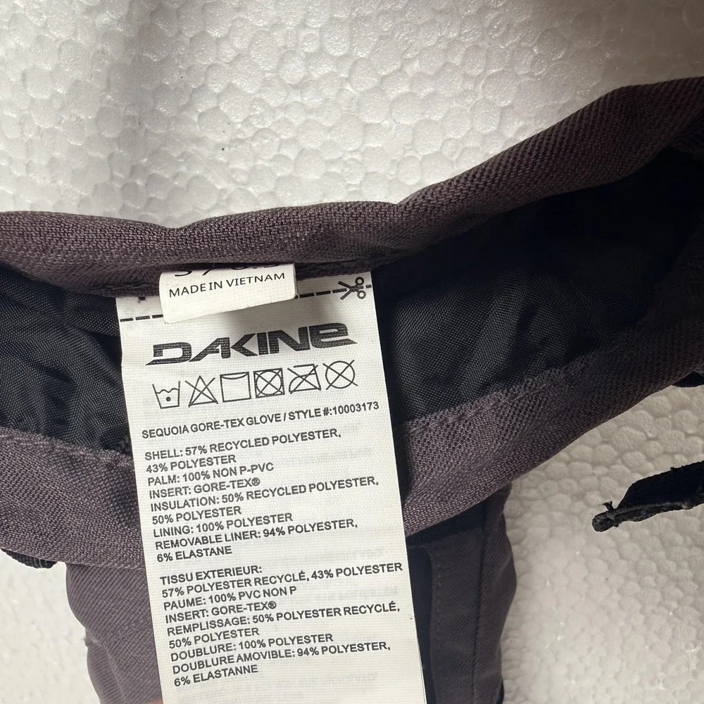 Dakine Sequoia Gore-Tex Gloves Womens 6.5 Small Gray Ski Snowboard Insulated